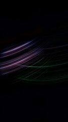 green and purple curve light lines