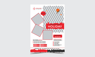travel and tour flyer design template for your business or service	