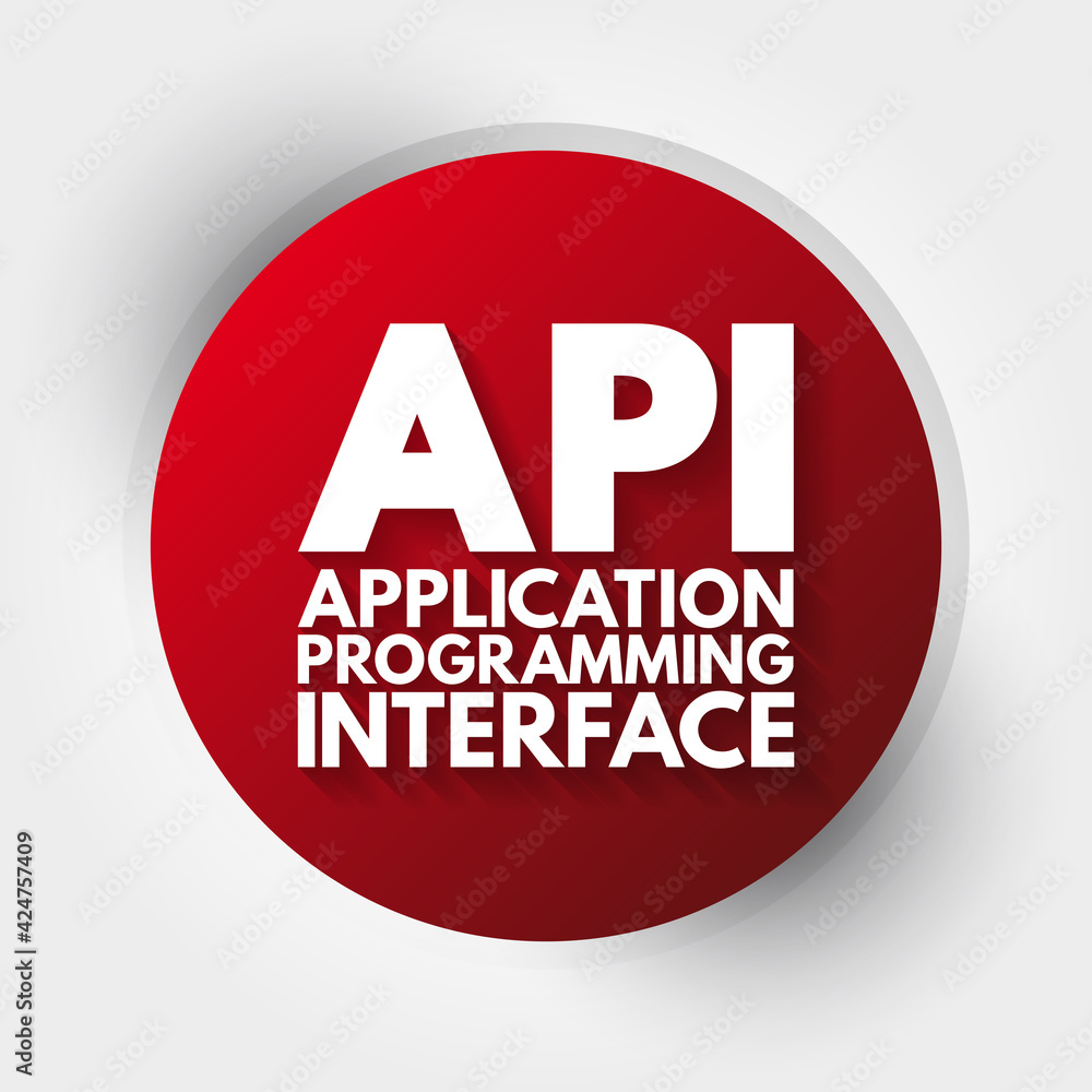 Poster api - application programming interface acronym, technology concept background