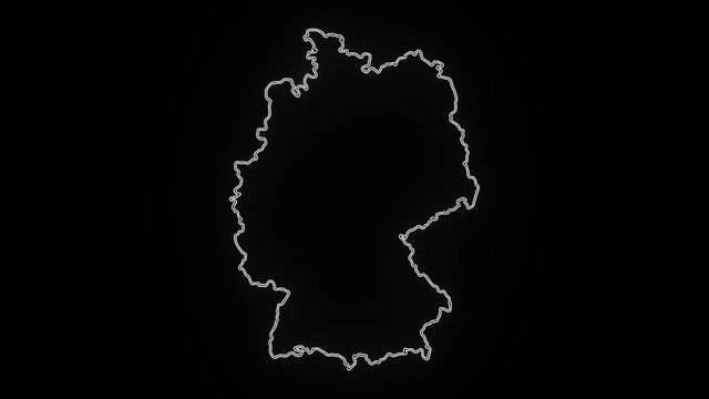 Map of Germany, Germany, Animated close up map Germany 