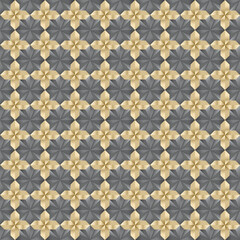 nahtlos Tapete, Hintergrund - gold, anthrazit Wand - geometrisch