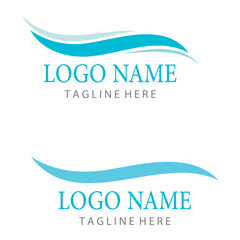 Fototapeta na wymiar Water wave icon vector illustration design logo