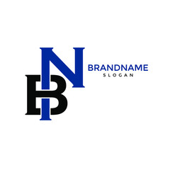 the letter BN. vector logo monogram alphabet minimalist design