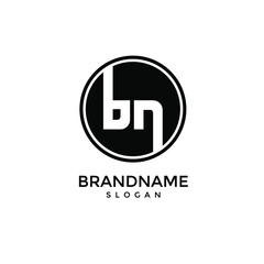 the letter BN. vector logo monogram alphabet minimalist design