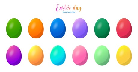 Easter Day gradient isolated egg collection