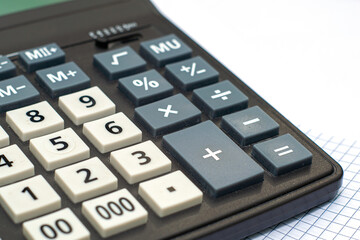 calculator keyboard close up business finance concept