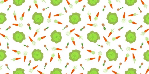 ecological vegetables. microgreens. vegetables pattern seamless. Home farm. Home garden. A vegetable garden on the windowsill