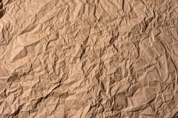 Background image of craft paper crumpled and straightened