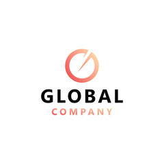 global logo vector design with modern and luxurious style for business and industrial companies