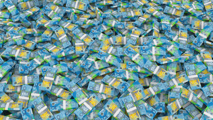 Obraz premium packing of 10 australian dollars banknotes for the whole frame