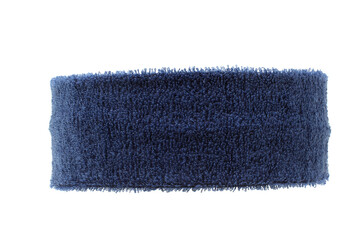 Fototapeta na wymiar Wide blue training headband isolated on white