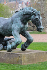 statue of a horse in vend&ocirc;me in france