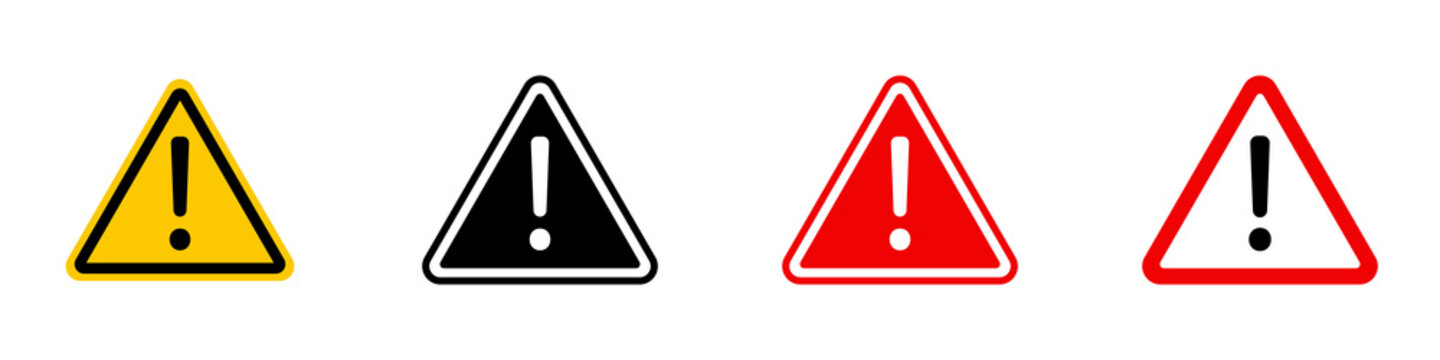 Advertencia, atenci&oacute;n, alerta. Conjunto de iconos de advertencia. Icono de vector