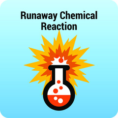 Vector illustration for Runaway Chemical Reaction EPS10