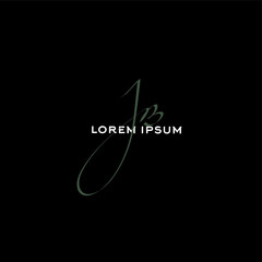 JB j b Initial handwriting creative fashion elegant design logo Sign Symbol template vector icon