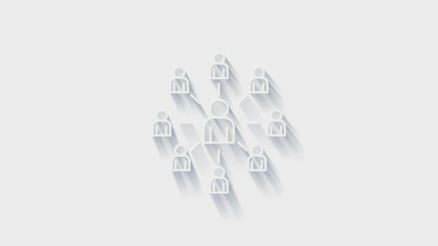 referral program icon isolated on white background. Accounting symbol. Business, education and finance. 4K Video motion graphic animation
