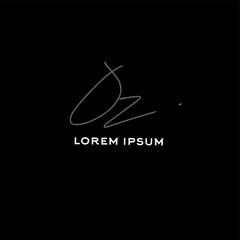 OZ o z Initial handwriting creative fashion elegant design logo Sign Symbol template vector icon