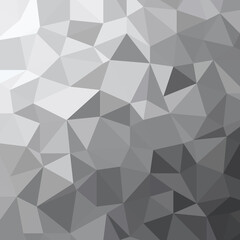 Abstract grey tone triangle low polygon geometric background texture vector illustration.