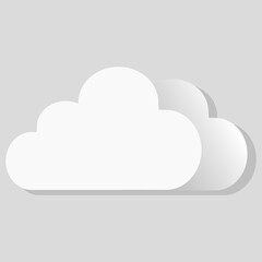 Isolated vector object weather icon cloudy