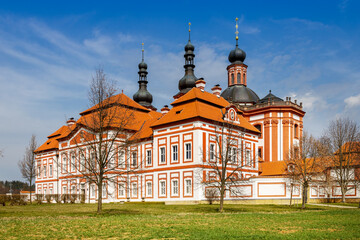 Obraz premium baroque monastery Mariansky Tynec near Kralovice, Czech republic