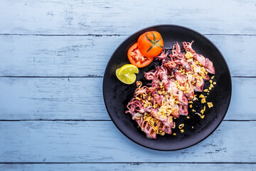 Fried Squid with Garlic