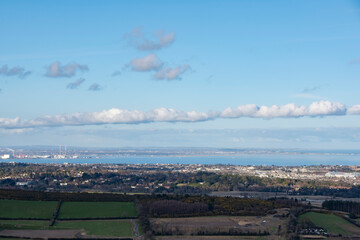 A view of Dublin city from the Dublin mountains.