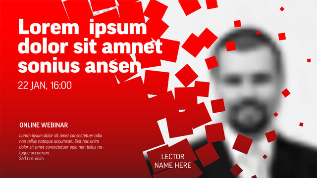 Social media event cover template for online webinar