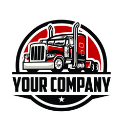 Semi truck logo. Trucking Logo Company. Premium Truck Logo Vector