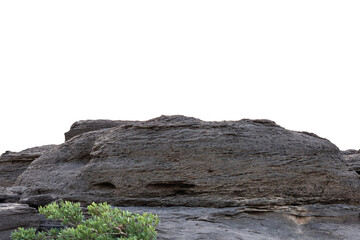 rock stone on white background isolate