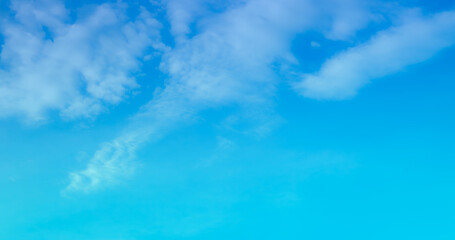 blue sky with beautiful natural white clouds	
