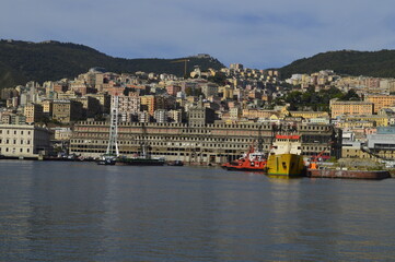 The harbor in Genoa, Italy