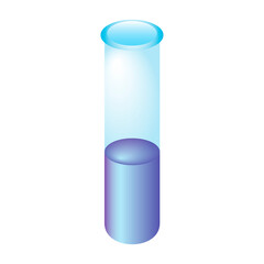 vector illustration of a test tube with a solution