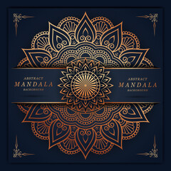 Abstract mandala with luxury background. Decorative mandala design for card, cover, print, invitation, poster, banner, brochure