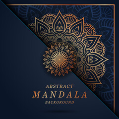 Abstract mandala with luxury background. Decorative mandala design for card, cover, print, invitation, poster, brochure, banner