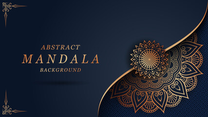 Abstract mandala with luxury background. Decorative mandala design for card, cover, print, poster, invitation, banner, brochure