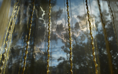 View through the curtain