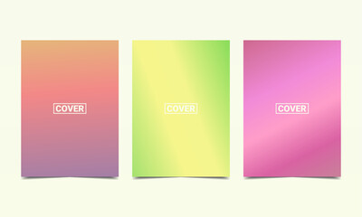 Fototapeta premium Set of abstract background with beautiful gradation color. Colorful background. For your web poster flyer banner backdrop background template designs. Illustration vector