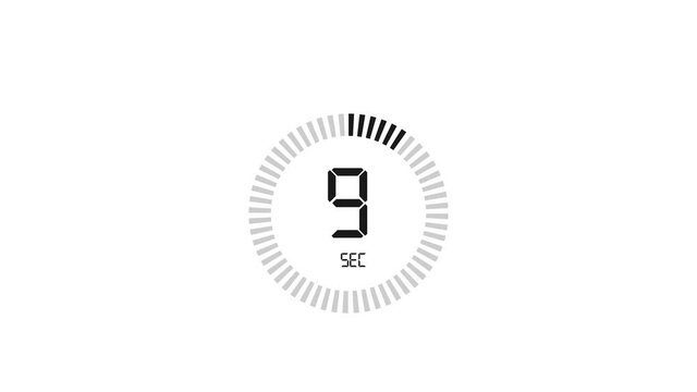 The 45 second, stopwatch icon. Stopwatch icon in flat style, timer on on color background. Motion graphics.