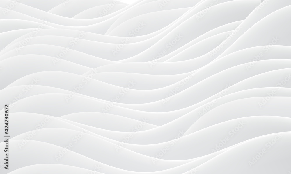 Poster abstract white wave curve overlap background vector illustration.