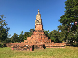 Phra That Ya Khu Temple, ancient town of Fa Daed Song Yang in Kalasin, Thailand.