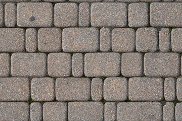 Rounded rectangular paving tile seamless texture - 424793876