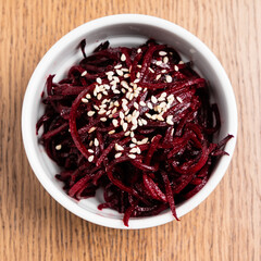 beetroot salad with sesame seeds