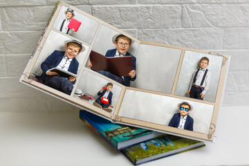 little boy graduation photobook, school album