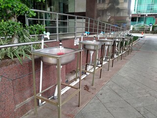 Dinas Teknis Abdul Muis, Jakarta, Indonesia - November 1, 2020 : A place to wash your hands in an office area