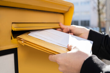 Letter In Envelope Or Document In Mailbox