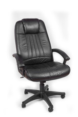 Office executive leather chair on a white background