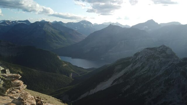 Inspirational Landscape from Top of Vimy Peak in Waterton National Park of Canada