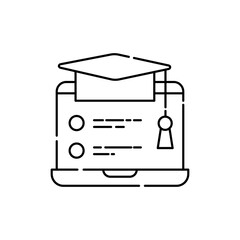 Streaming training color line icon. Pictogram for web page, mobile app