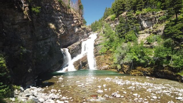 Cameron Falls of Waterton National Park in Alberta, Canada