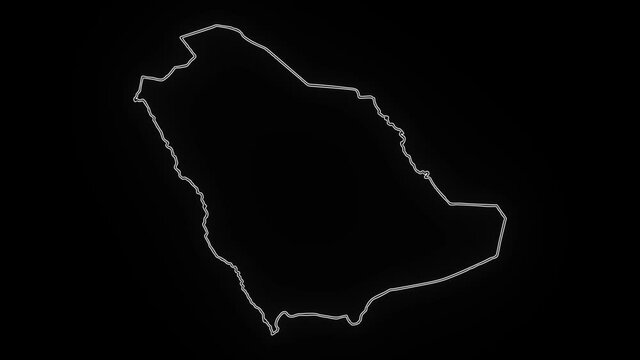 Map of Saudi arabia, Saudi arabia outline, Animated close up map of Saudi arabia